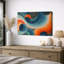Art abstrait de vagues colorées abstraites, photos de salon, impression sur toile encadrée-128129737-128129738