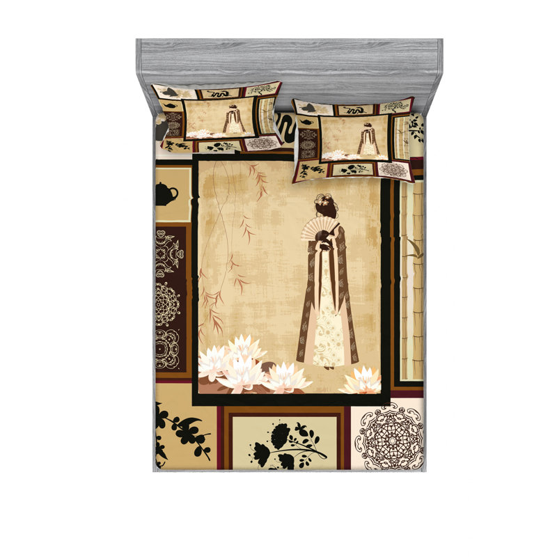 Ensemble de draps traditionnel, Ensemble de drap pour grand lit avec drap-housse