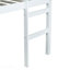 Lit mezzanine double en bois d'hévéa avec échelle, blanc-1862560162