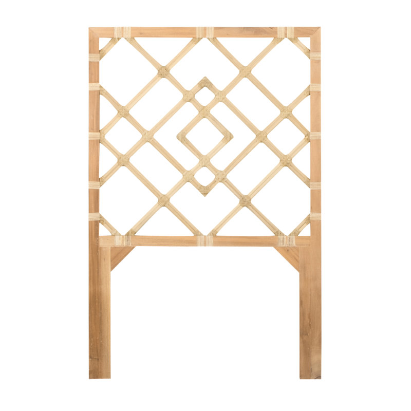 Darien Wood and Rattan Headboard, Twin, Natural