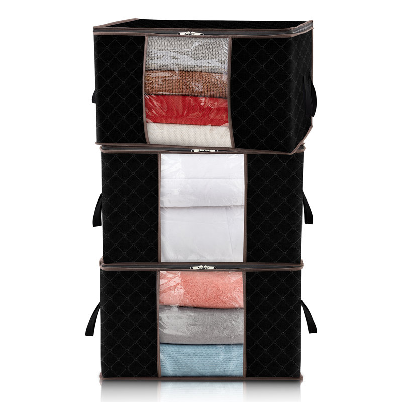 Sac de rangement en tissu Latitude Run®, Noir, noir, noir, noir