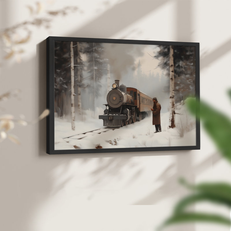 Art de Noël - CMV - Reproduction encadrée - Restickable, H 8 po x l 10 po, Noir, noir, noir, noir