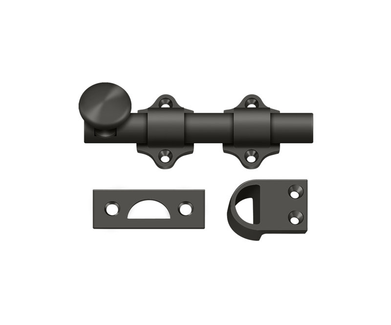 Deltana DDB425U10B 4" Dutch Door Bolt; Heavy Duty; Oil Rubbed Bronze Finish, Oil Rubbed Bronze