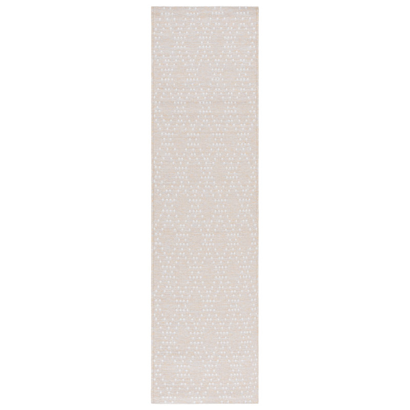 Tapis d'intérieur / extérieur géométrique en polypropylène / polyester Lavaka 850 beige / jaune