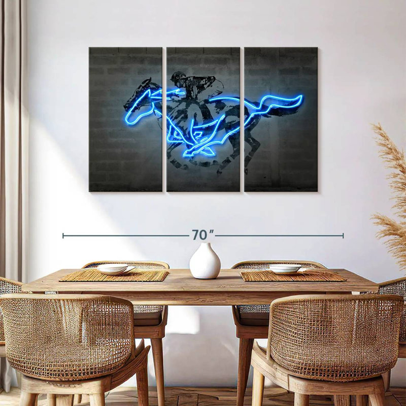 Sireci Glowing Mustang, 36" H x 57" W