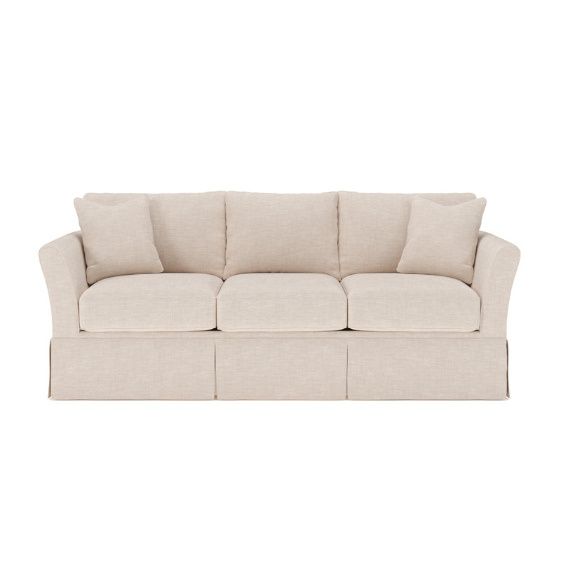 Shelby 82'' Upholstered Sofa, Lena Sand Performance Linen Blend