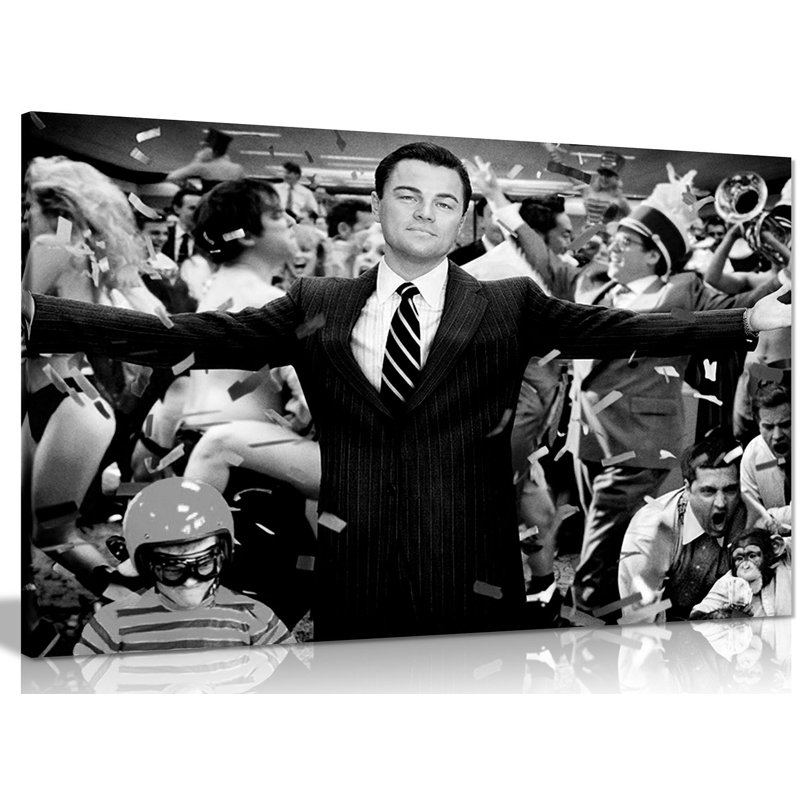 Wolf Of Wall Street Leonardo Dicaprio - Wrapped Canvas Print, 31cm H x 46cm W