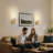 Dimmable Plug In Wall Sconce, 3000K, Cylinder Glass Shade, Remote & Timer Control