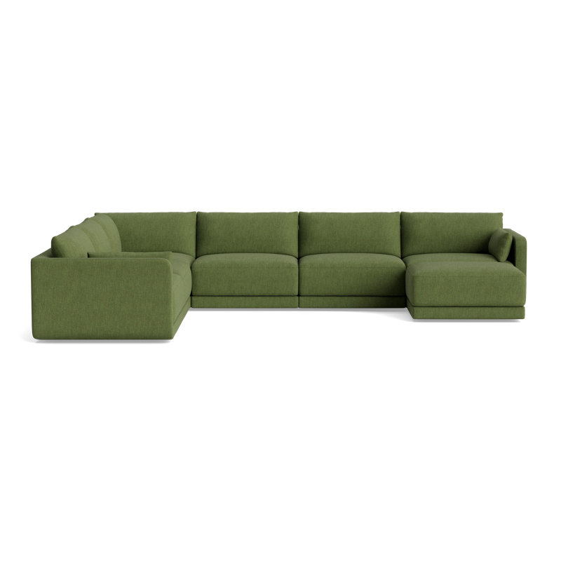 Eva Modular Sectional, Performance Weave - Basil