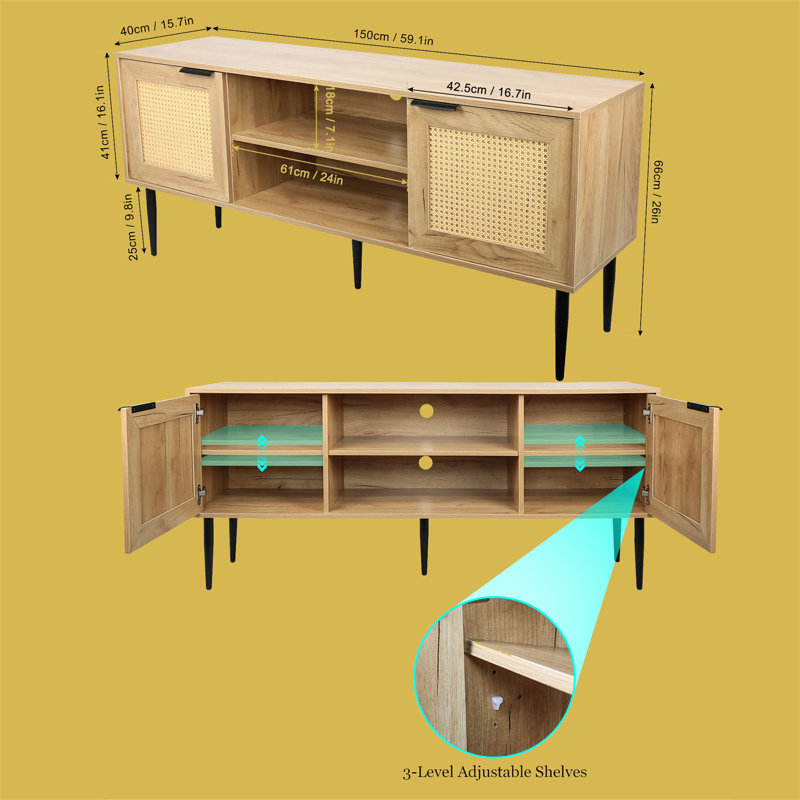 Unfinished TV Stand for TVs up to 65"