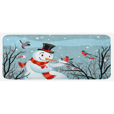 Solid Color Polyester Kitchen Mat