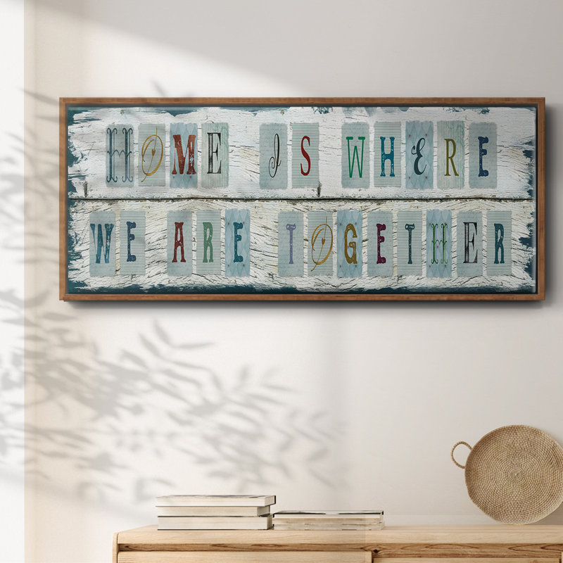 We Are Together- Framed Canvas, 12" H x 30" W