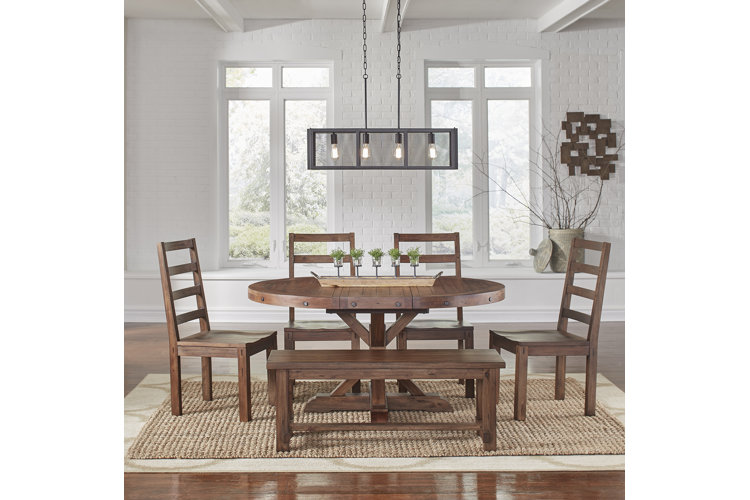 Trevion 6 Piece Mahogany Solid Wood Dining Set