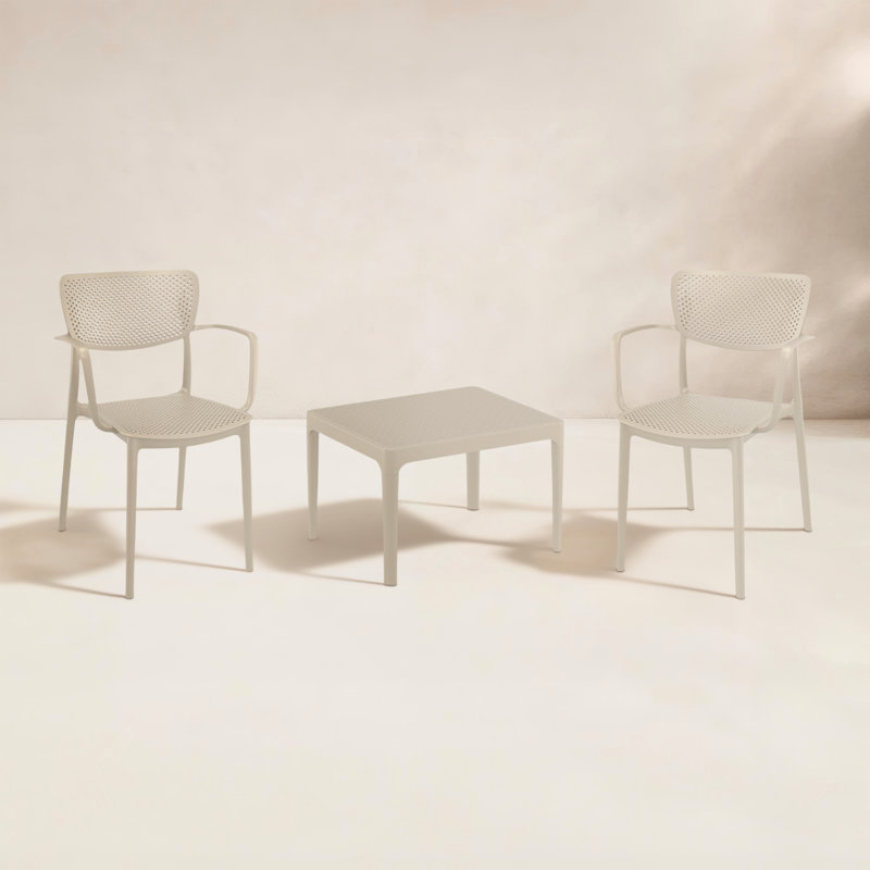 Ensemble de sièges pour 2 personnes Farrah, Beige