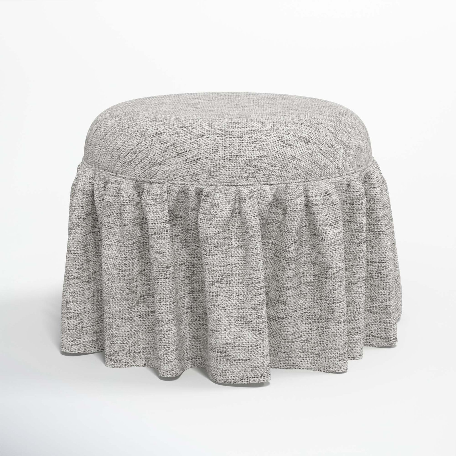 Jebb Upholstered Ottoman, Milsap Spray Sustain® Tweed
