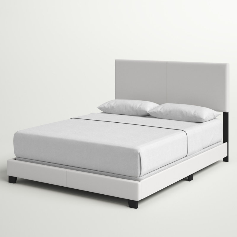 Lit tapissier standard à profil bas Despain, Blanc, Grand