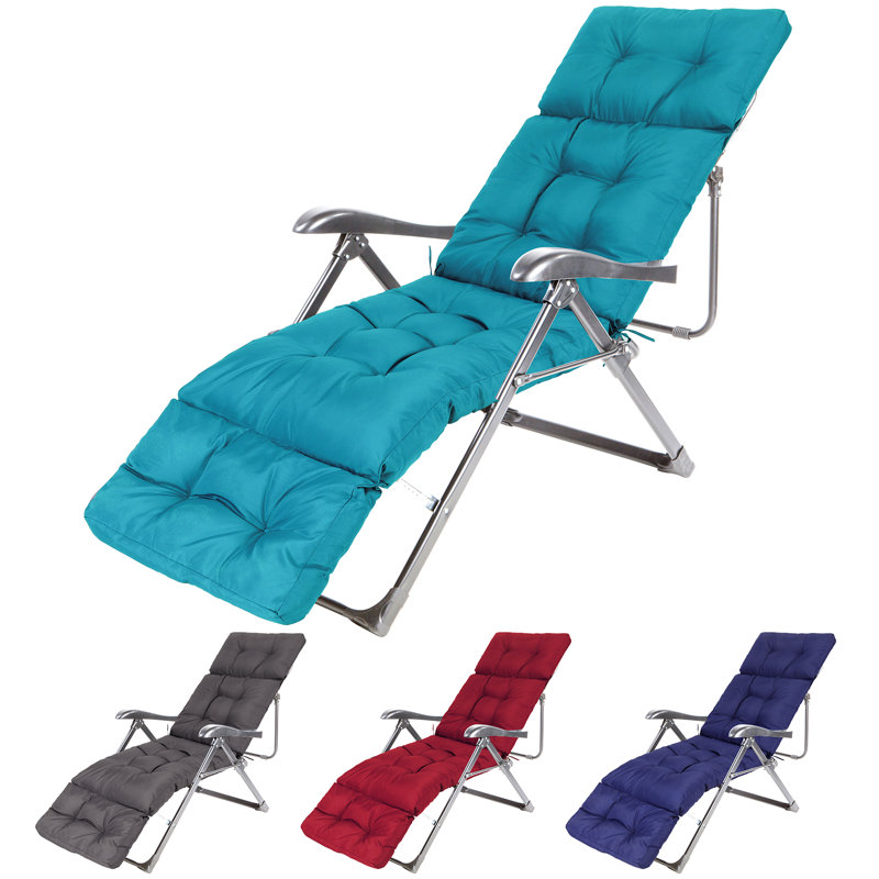 71X20" Chaise Lounge Chair Cushions With Straps, Waterproof And Fade-Resistant, For Outdoor Pool Indoor Home Office
