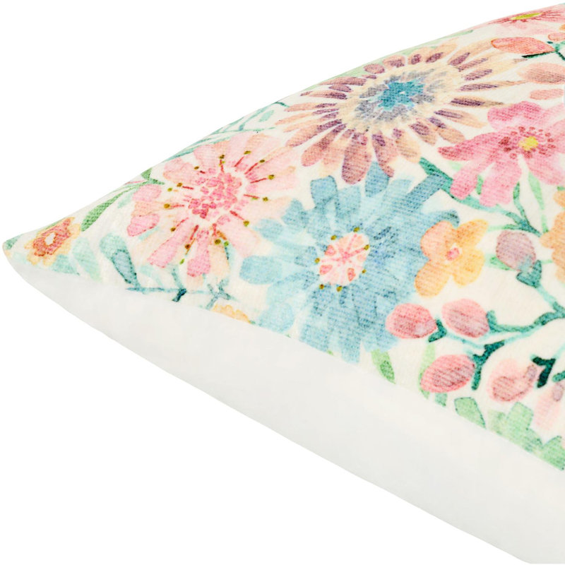 Housse et insert de coussin décoratif Spring Bouquet, Multi, Carré 18 po, Mélange de duvet