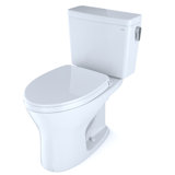 Drake® Two-Piece Elongated Dual Flush 1.28 and 0.8 GPF Universal Height Dynamax Tornado Flush® Toilet For 10 Inch Rough-In With CEFIONTET®, Toilet Seat, Wax Ring and Toilet Mounting Bolts