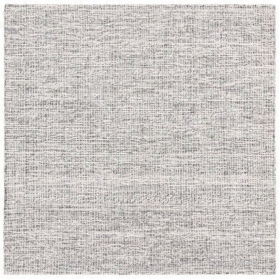 Tapis noir / gris en laine / coton touffeté à la main Narciza