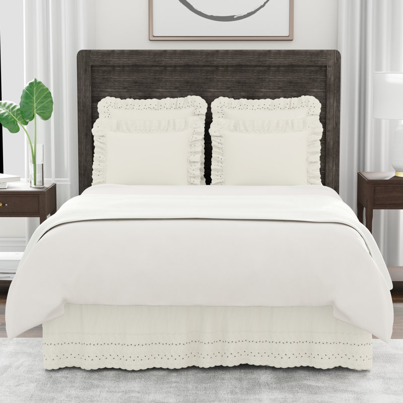 Jupe de lit Fresh Ideas, Lit simple, Ivoire ivoire, 14"