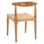 Chaise d'appoint en bois massif brun clair Hank