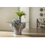 Root Small Silver Dining Table Base, With Glass