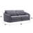 Modern Curved Arm Gray Linen Sofa