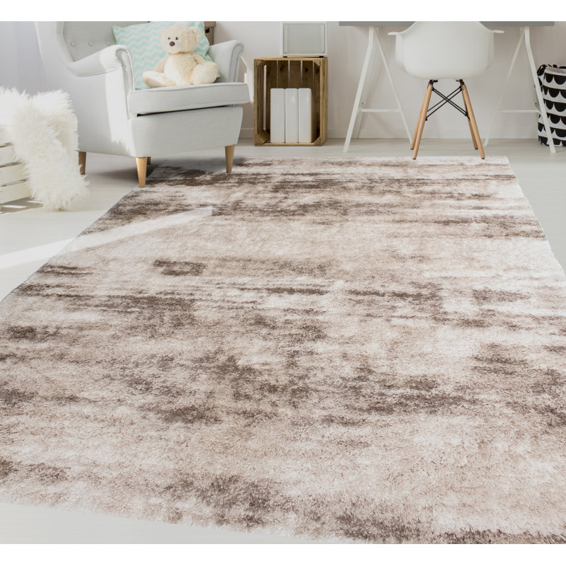 Alban Indoor Shag Beige Area Rug, Rectangle 7'10" x 10'