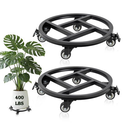 Support à plantes à roulettes (lot de 2) - 30 cm (12 po) - Robuste