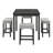5 Piece Bar Table Set (Black; Gray)-1915581096-1915581097-1915581099