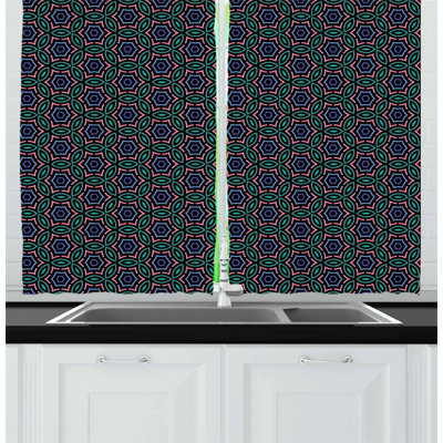 Geometric Tailored Kitchen Curtain