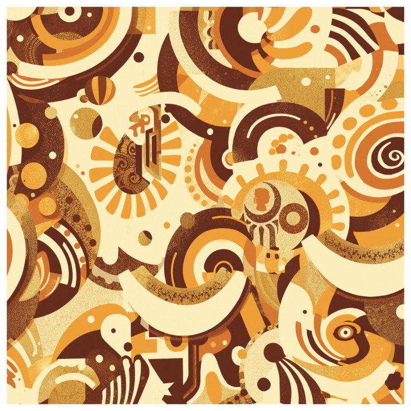 Abstract Circular Shapes Comforter, Twin Extra Long