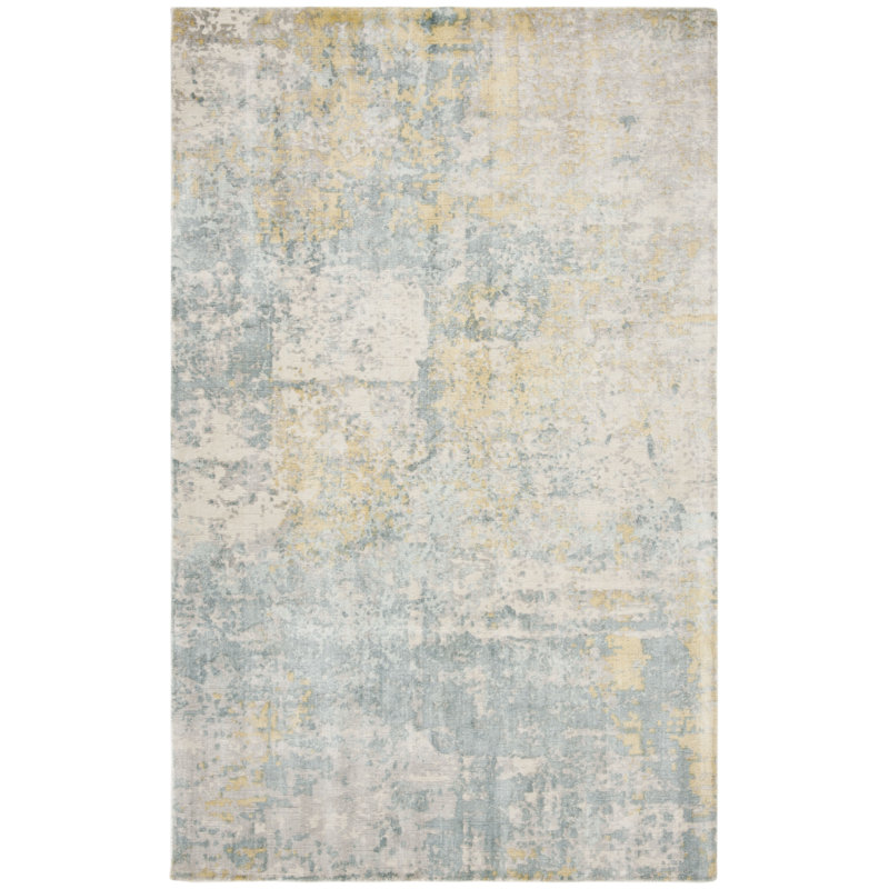 Tapis gris tissé à la main Mcelroy, Rectangle 6 pi x 9 pi
