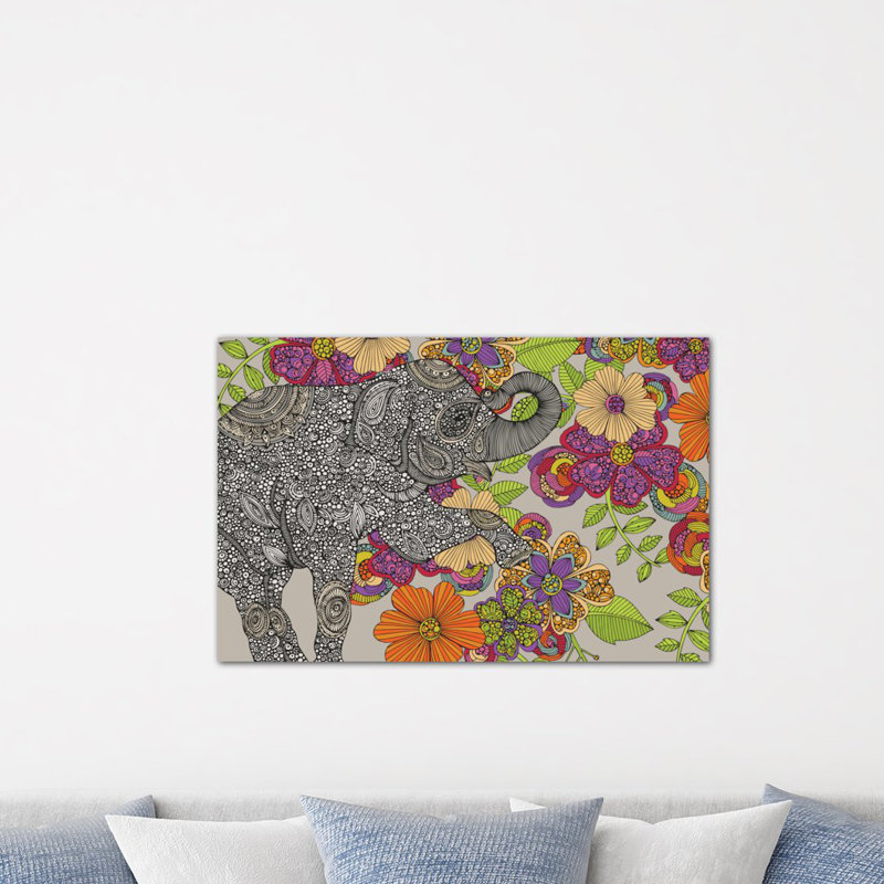 « éléphant puzzle », impression sur toile tendue, H 12 po x l 18 po x P 1,5 po, Toile tendue