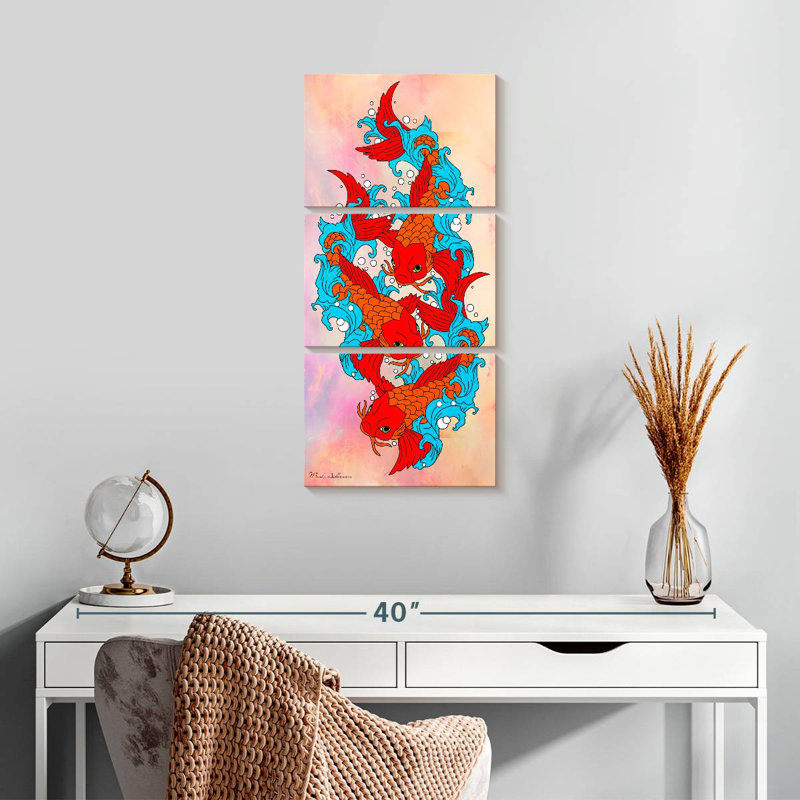 Koi Fish V, H 27 po x l 12 po