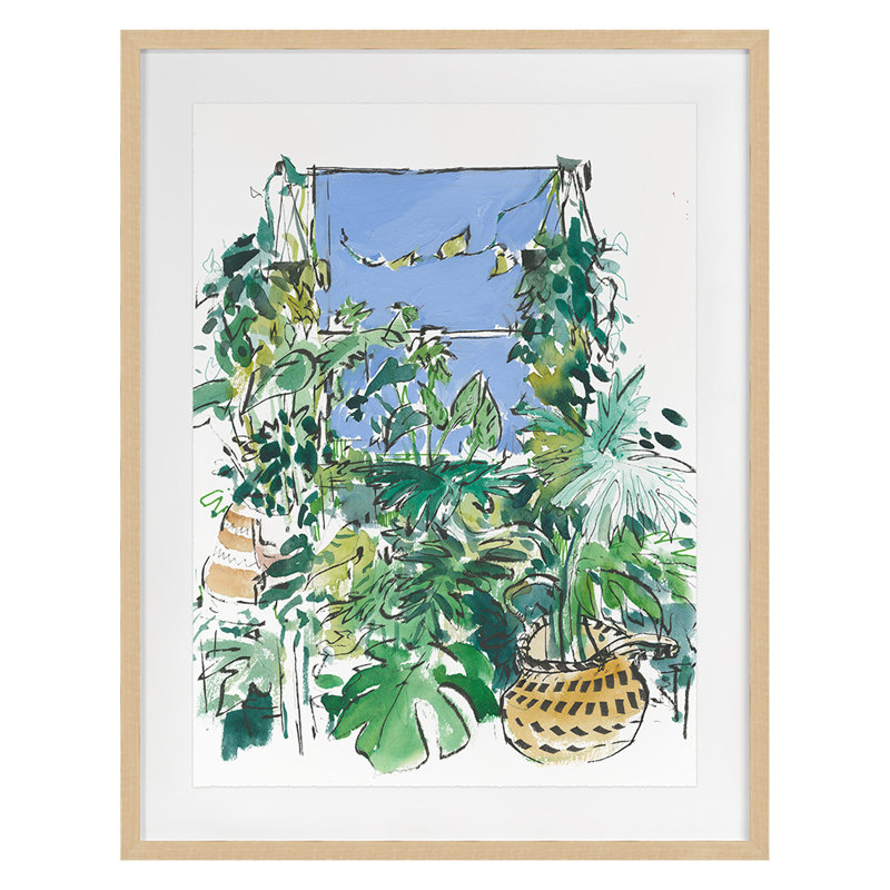 Sun Room 1 Print by PC Ngo, 32" H x 25" W, Maple Framed