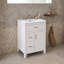 Meuble-lavabo 24 po avec lavabo en céramique, 3 tiroirs, support de porte et tablette réglable-321649833