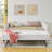 Daybed With Trundle Upholstered Tufted Sofa Bed, Boucle Fabric-498185417-498185419