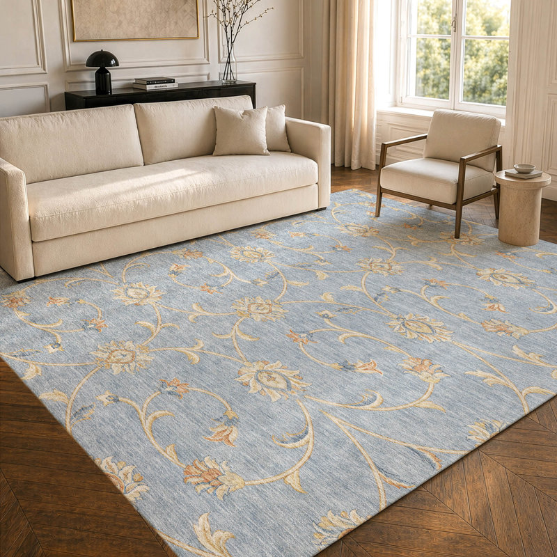 Tapis Chantille ACN3079 Global, lavable à la machine, intérieur/extérieur, En jean, 10 pi x 14 pi