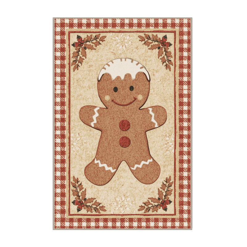 Soft Plush Fellman Christmas Modern & Contemporary Abstract Area Rug in Beige – Beige Binding, 8x10