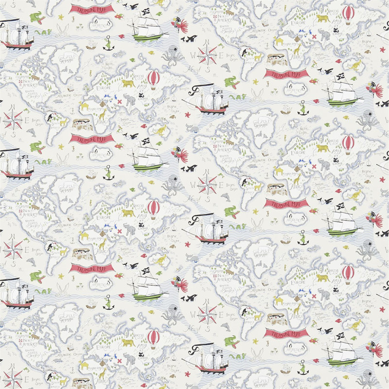 Treasure Map Wallpaper, Vanilla/Multi