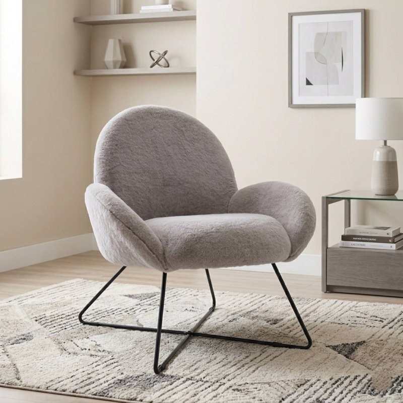 Chaise avec accoudoirs, Gris