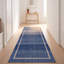 Tapis en lin moderne et minimaliste à bordure géométrique, bleu, gris, or, crème, ivoire, lavable à la machine, antidérapant, à poils courts, pour l'intérieur et l'extérieur, adapté aux animaux domestiques, idéal pour le salon, la chambre, la salle à manger, l'entrée, le couloir ou le bureau.-1640283244
