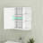 Wall Mounted Cabinet For Bathroom - 6 Open Shelves, 3 Adjustable, Simple And Stylish White With Mirror Painted Finish