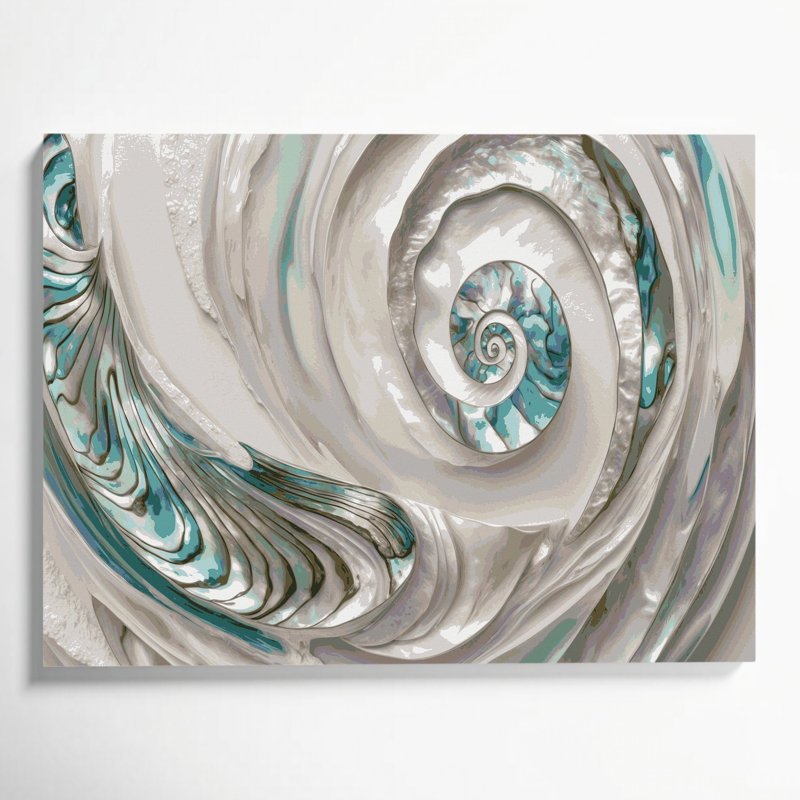 Art mural gris sur toile Coastal Abalone, H 8 po x l 10 po