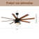 8-Blade Retro Ceiling Fan with Light Kit and Remote Control