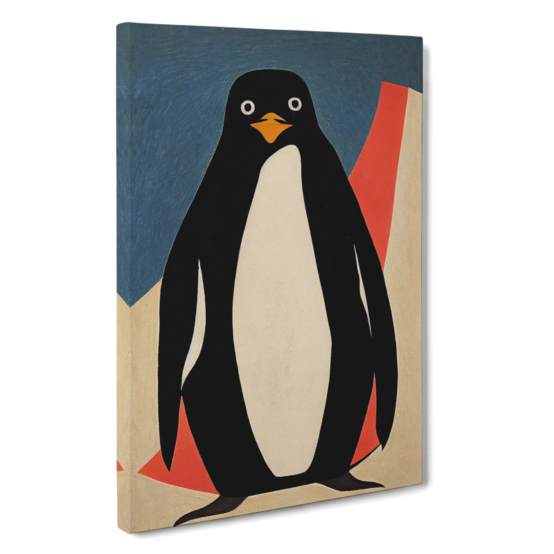 Penguin Abstract Art No.6 - Wall Art, Wrapped Canvas, 76cm H x 50cm W, No Matte