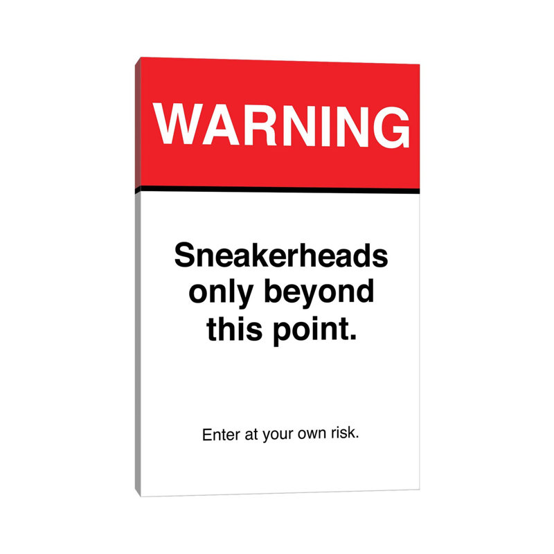 Warning Sign by Avesix - Wrapped Canvas Print, 20.32 cm H x 30.48 cm W