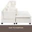 Canapé modulaire rembourré avec repose-pieds de rangement amovible, 2 porte-gobelets dissimulés, canapé modulaire pour appartement de salon (5 places)-1636003343